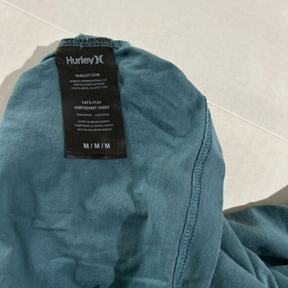 Hurley Surf Co, Men's Sunrise Diamond Back Short Sleeve T-Shirt in Teal, sz M - Picture 6 of 7